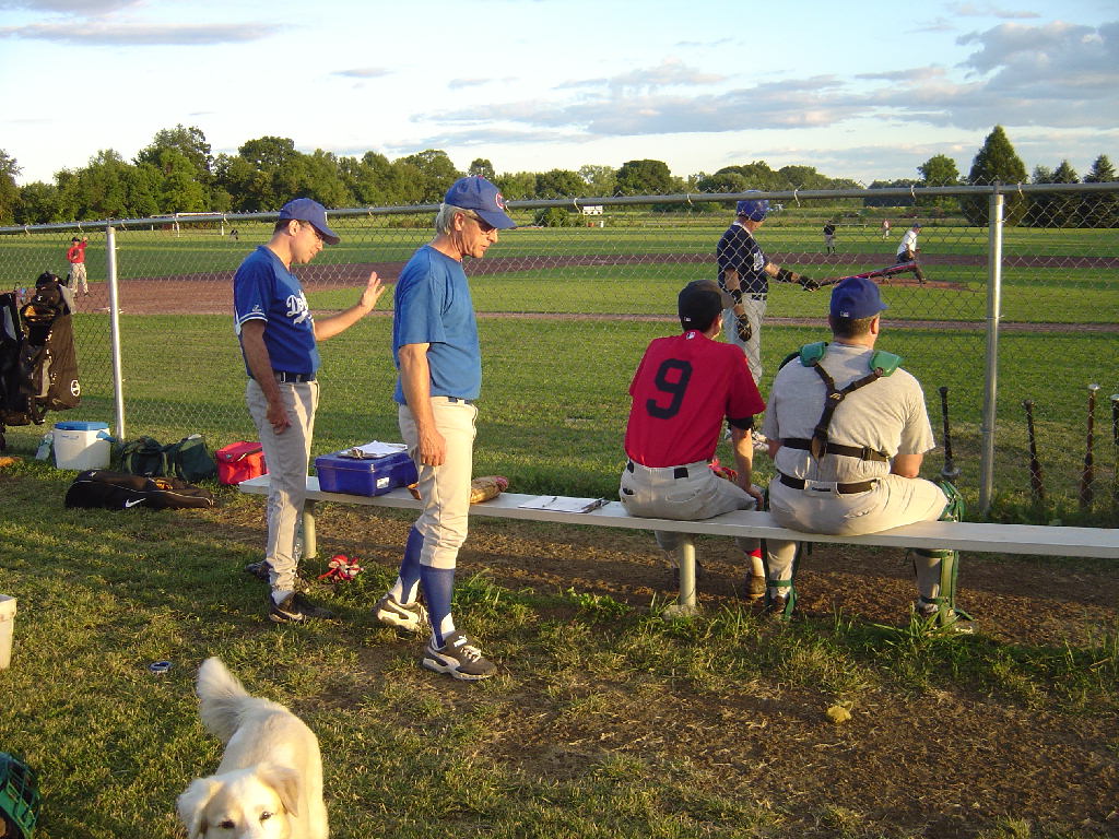 Bug Billy, Core, Newt, Ice, Hammer on deck Nightman pitching