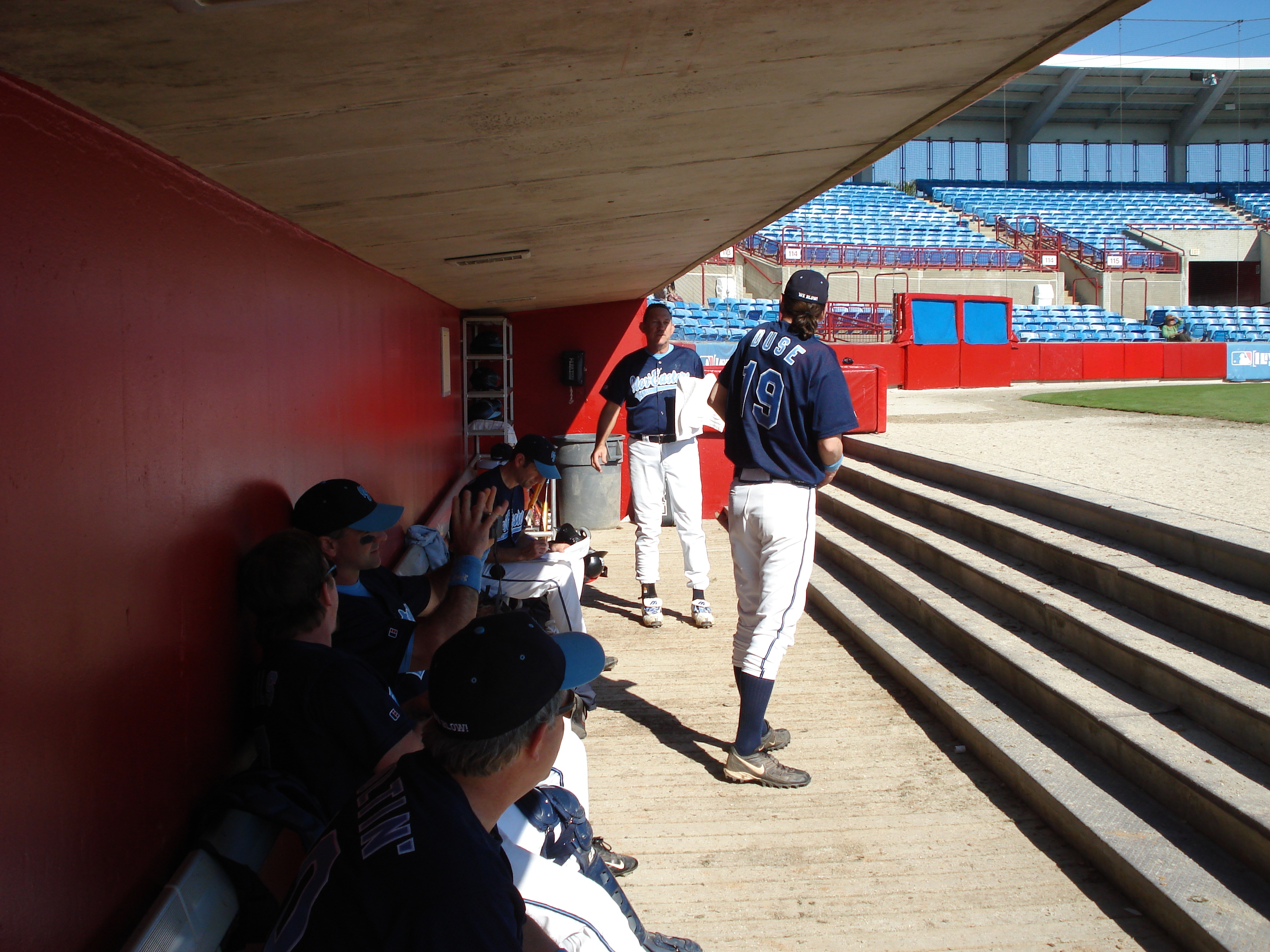 Finally, the 1st base dugout!